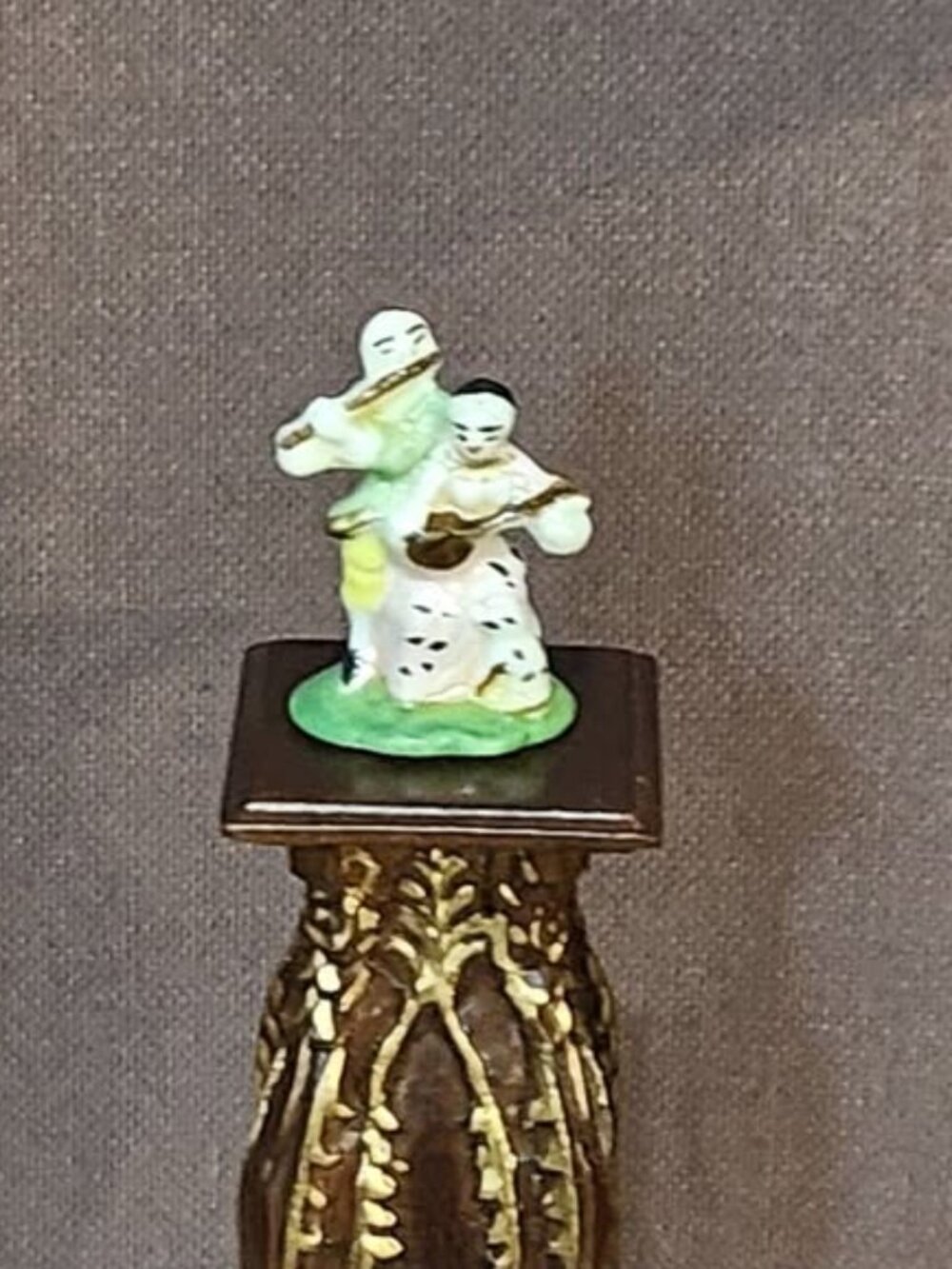 Antique Dollhouse Miniature Porcelain Statue